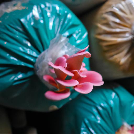 Proces uprawy grzyba boczniaka różowego pleurotus djamor